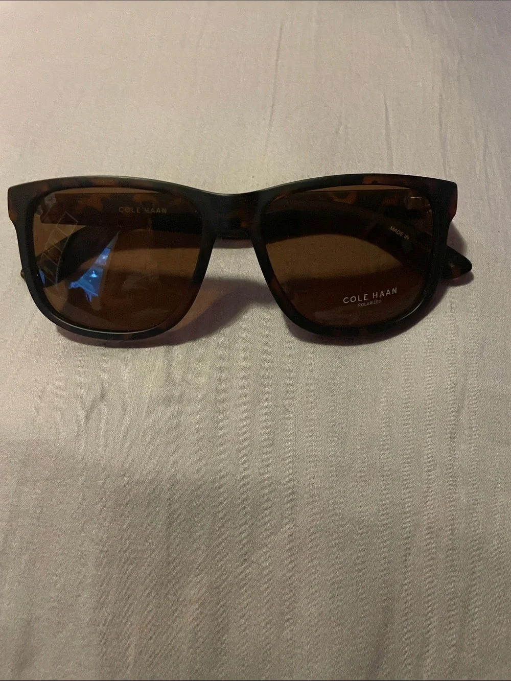 Cole Haan Tortoise Frame Sunglasses with Brown Lenses